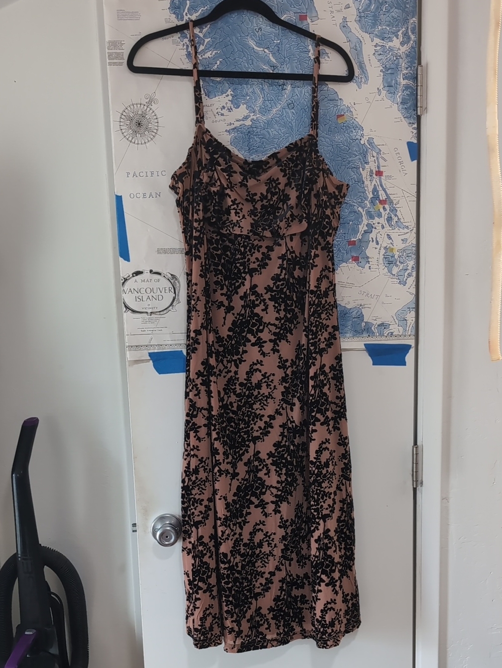 Women's Pink Floral Lace-Overlay Slip Dress